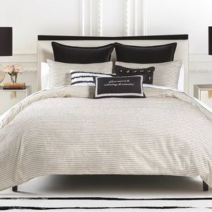 Kate Spade Striped-Boulce, King comforter and shams